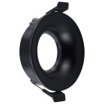 Foco fijo empotrar Negro SPA02 85mm, para Lámpara GU10/MR16